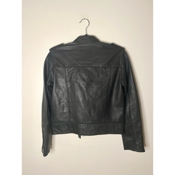 All Saints Klyn Leather Moto Biker Jacket - Picture 5 of 7